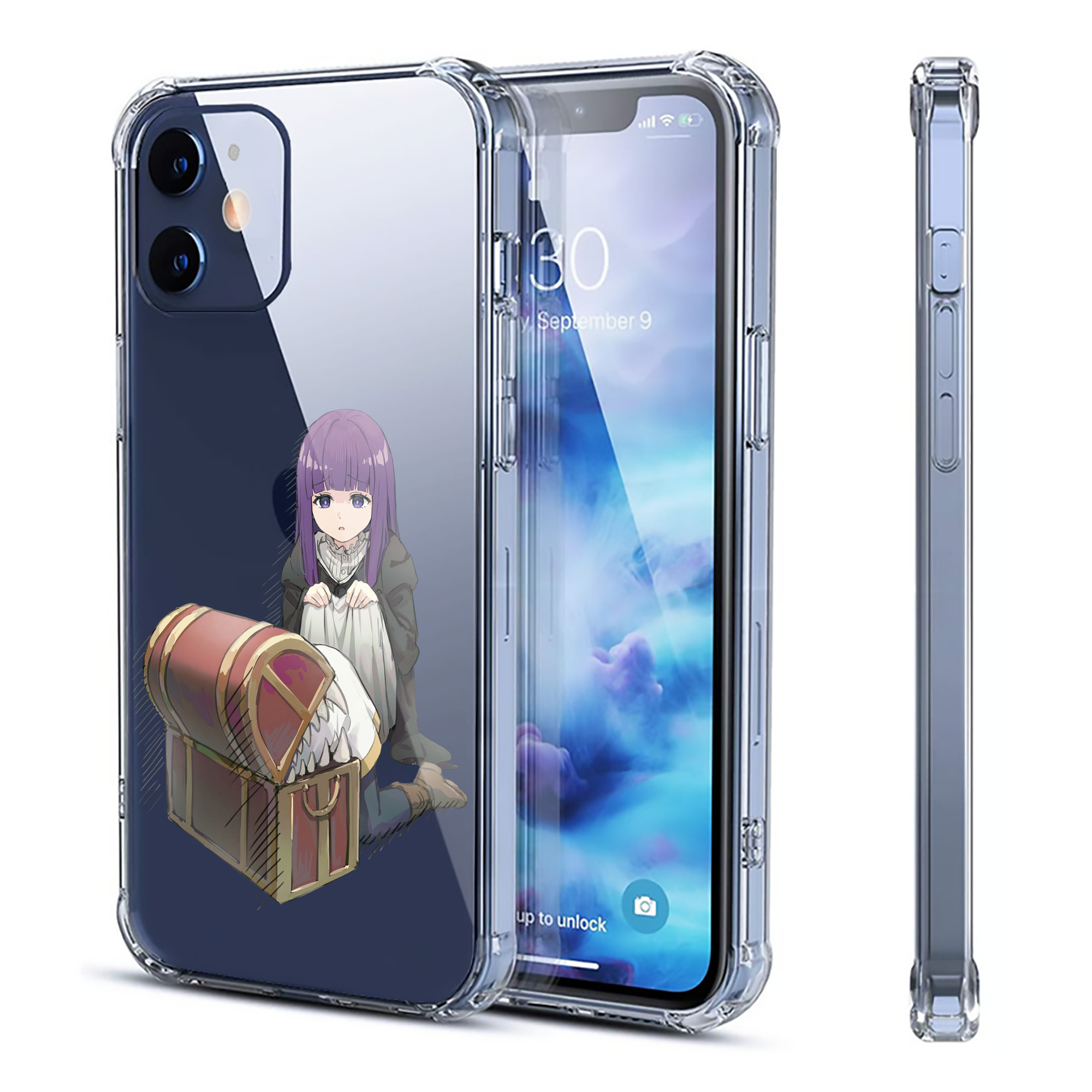 （画像用） 葬送のフリーレン Frieren 【iPhone 12シリーズ対応】透明スマホケース（クリアソフトケース）